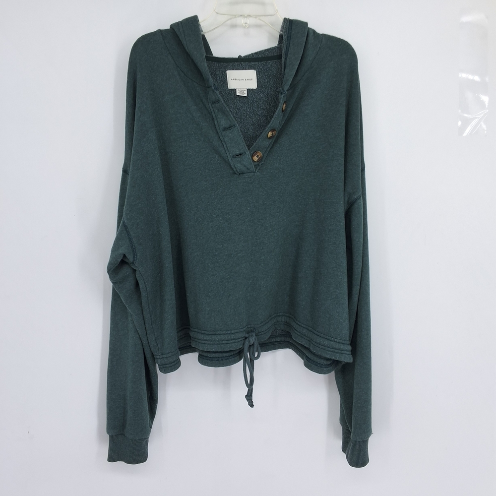 American Eagle Outfitters XL Teal Hoodie Sweatshirt